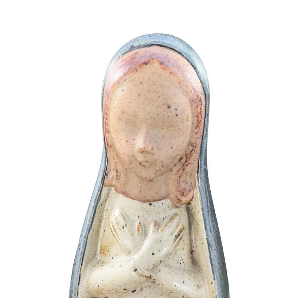 UCTCI Stoneware Nativity Mary Joseph Figurine Japan Vintage Large Ceramic Figure